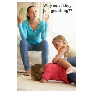 frustrated parent with kids engaging in misbehavior